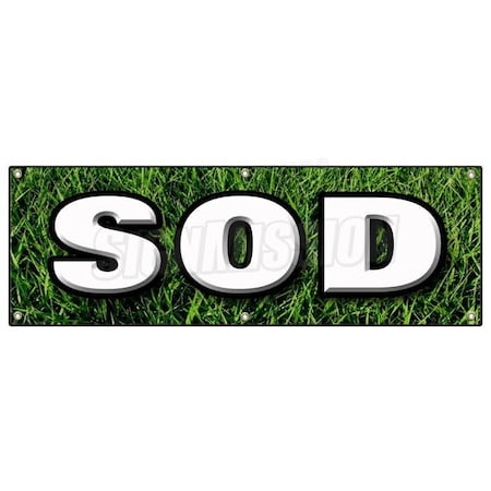 Signmission SOD BANNER SIGN landscape landscaper for sale grass seed farm grasses B-72 Sod